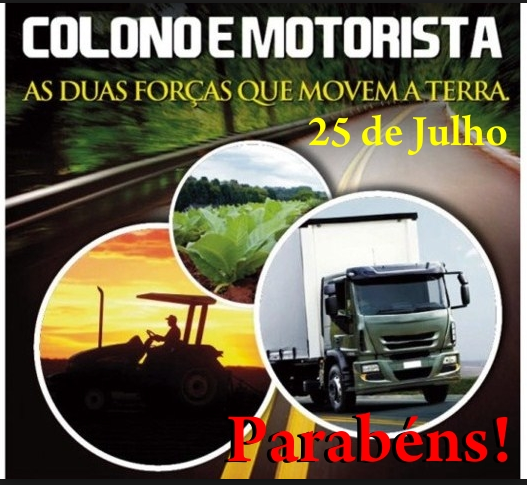 Dia do colono e motorista